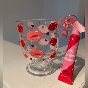 Cocktail Glass with Lip Butter Balm in Pink Berry Kisses